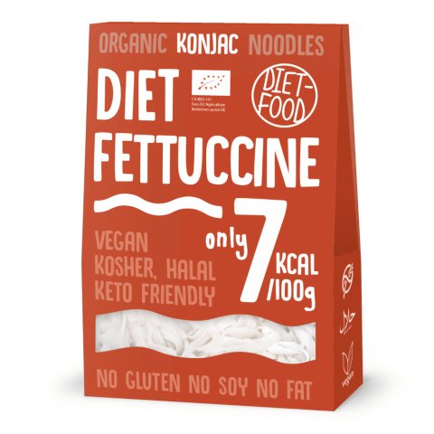 Ekologiški Shirataki Konjac makaronai Fettuccine Diet food, 385 g